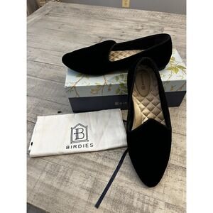 Birdies Women's 8 The Heron Velvet Loafers In Black Flats Comfort